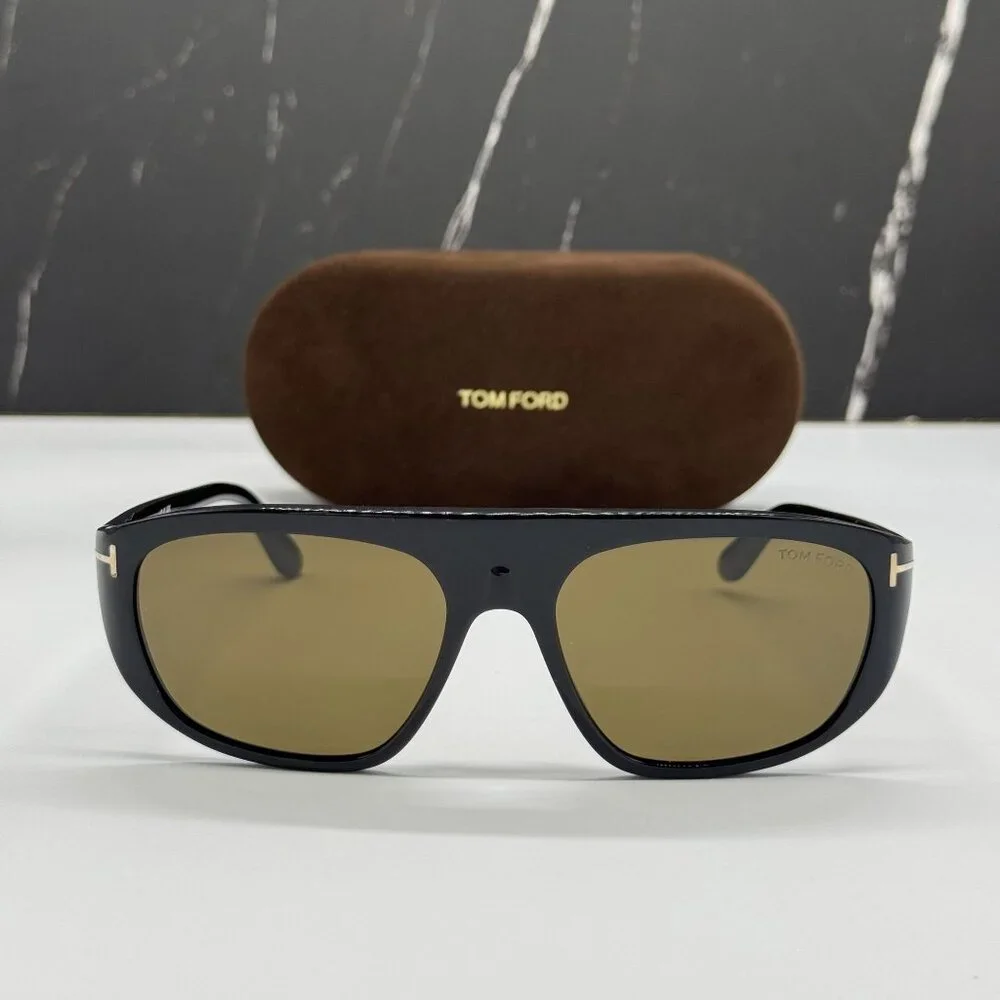 NEW TOM FORD EDWARD-02 TF1002 01J BLACK UNISEX SUNGLASSES TOM FORD FT1002 01J